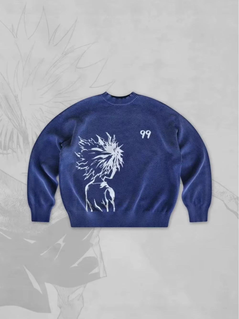 Intarsia Knit Oversized Sweater